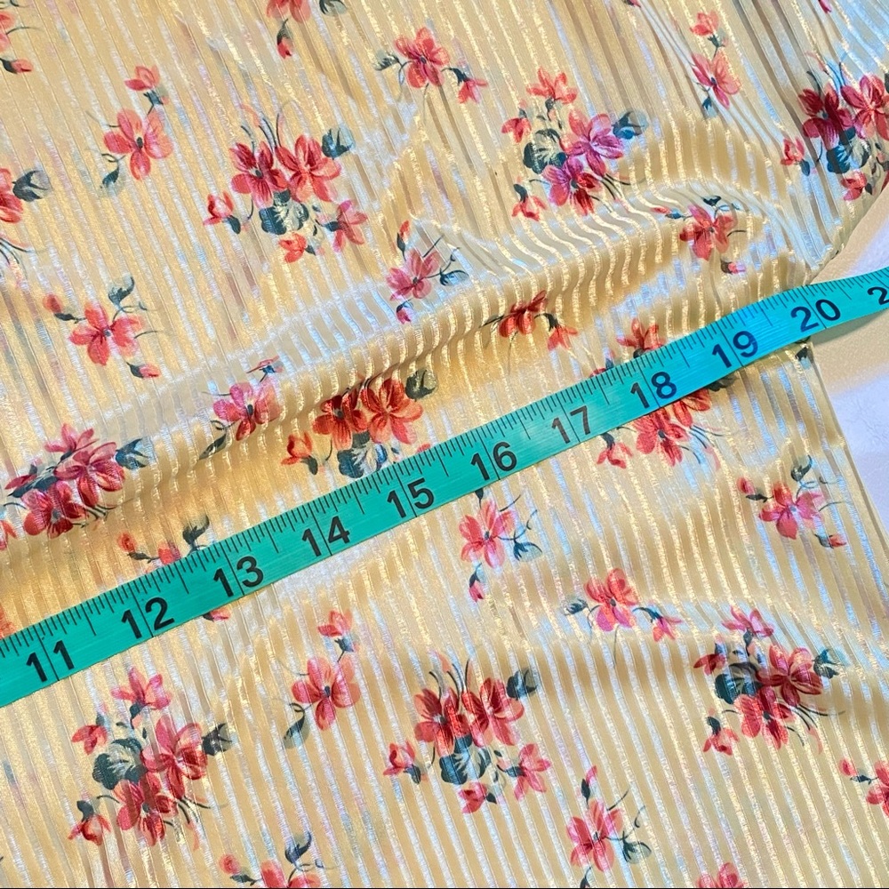 Nancy King Lingerie Yellow Pink Floral Silky Gown - Picture 4 of 9